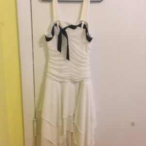 White dress with a Blake bow